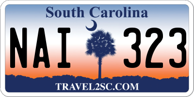 SC license plate NAI323