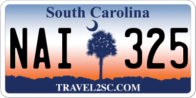 SC license plate NAI325