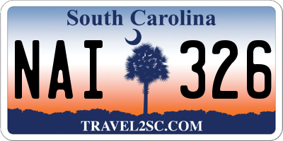SC license plate NAI326