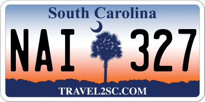 SC license plate NAI327