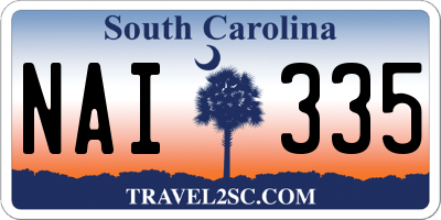 SC license plate NAI335