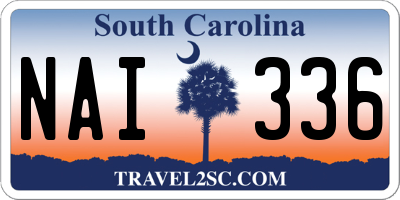 SC license plate NAI336
