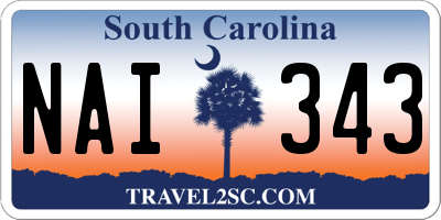 SC license plate NAI343