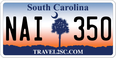SC license plate NAI350
