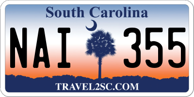 SC license plate NAI355