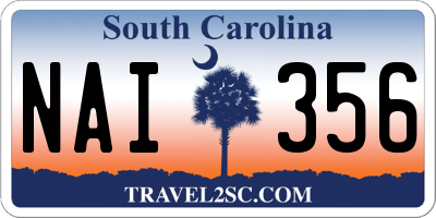 SC license plate NAI356