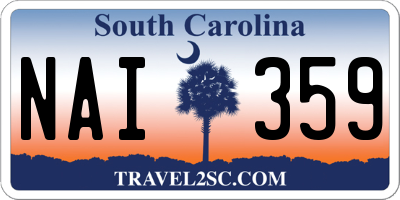 SC license plate NAI359