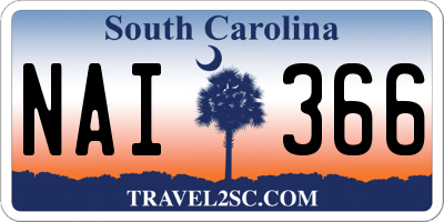 SC license plate NAI366