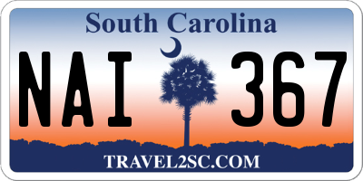 SC license plate NAI367