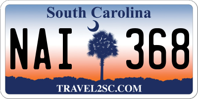 SC license plate NAI368