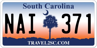 SC license plate NAI371
