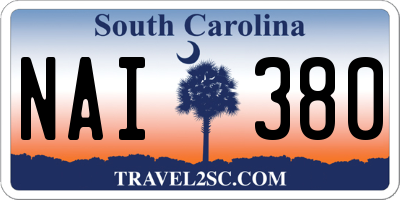 SC license plate NAI380