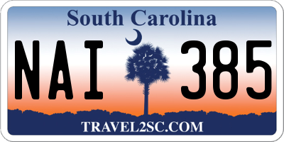 SC license plate NAI385