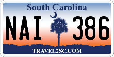 SC license plate NAI386