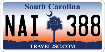SC license plate NAI388