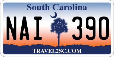 SC license plate NAI390