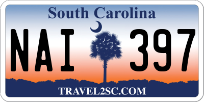 SC license plate NAI397