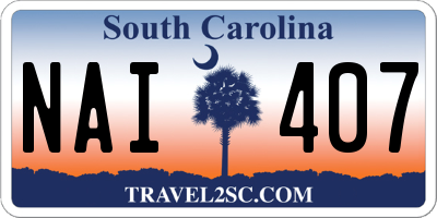 SC license plate NAI407