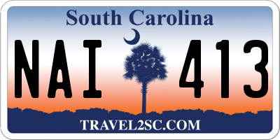 SC license plate NAI413