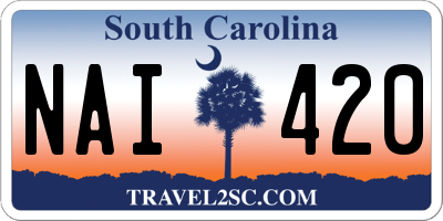 SC license plate NAI420