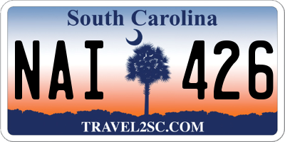 SC license plate NAI426