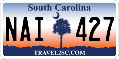SC license plate NAI427