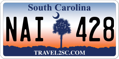SC license plate NAI428