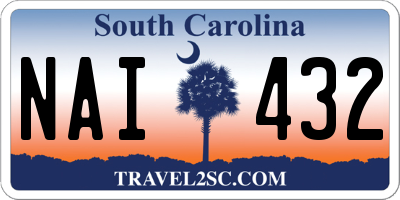 SC license plate NAI432