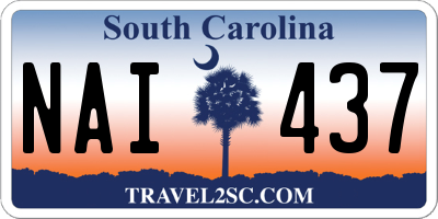 SC license plate NAI437