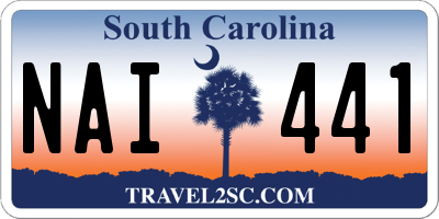 SC license plate NAI441