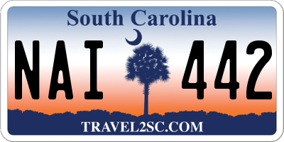 SC license plate NAI442