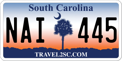 SC license plate NAI445