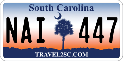 SC license plate NAI447