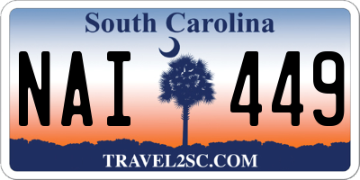 SC license plate NAI449