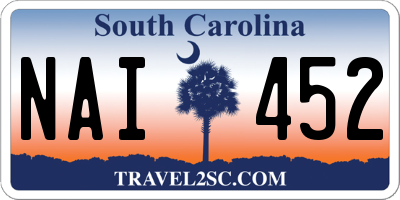 SC license plate NAI452