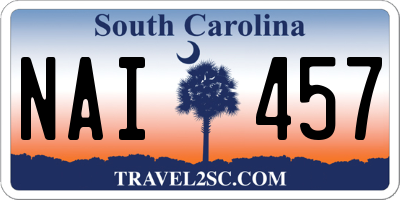 SC license plate NAI457