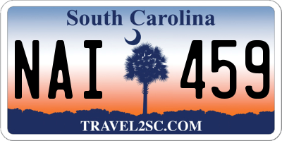 SC license plate NAI459