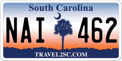 SC license plate NAI462