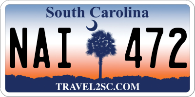 SC license plate NAI472