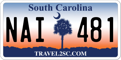 SC license plate NAI481