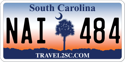 SC license plate NAI484