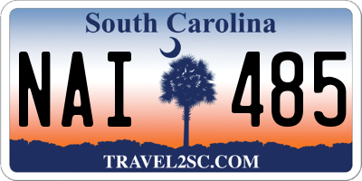 SC license plate NAI485