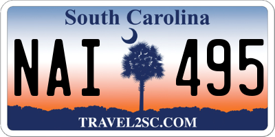 SC license plate NAI495