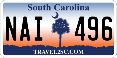 SC license plate NAI496