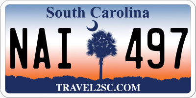 SC license plate NAI497
