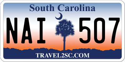 SC license plate NAI507
