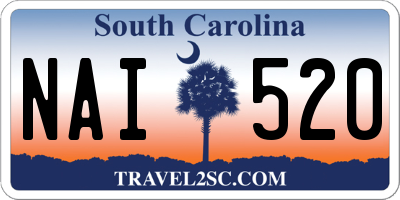 SC license plate NAI520