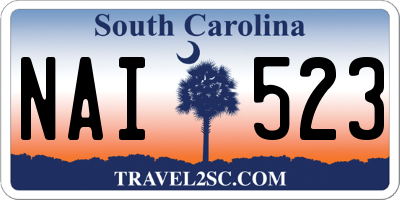 SC license plate NAI523