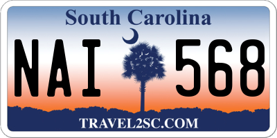 SC license plate NAI568