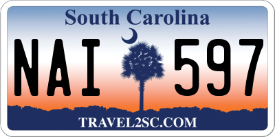 SC license plate NAI597